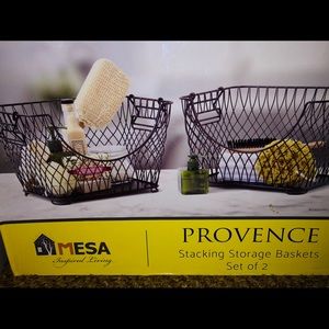 Provence stacking baskets